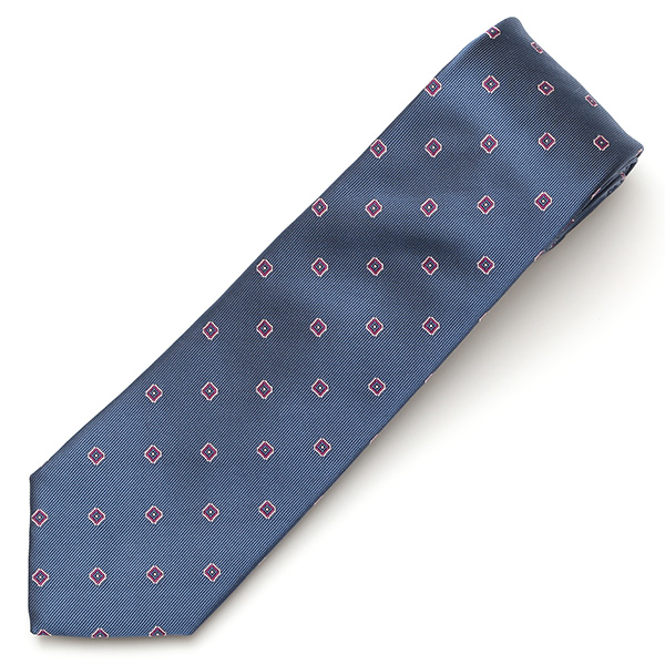  フランコスパダ ネクタイ 小紋柄 ドット 日本製 ブランド シルク ブルー ネイビー 青色 化粧箱付き シンプル プレゼント ギフト 結婚式 披露宴 お祝い スーツ ビジネス フォーマル 高級 30代 40代 50代 60代 おしゃれ かっこいい 西陣織  Franco Spada