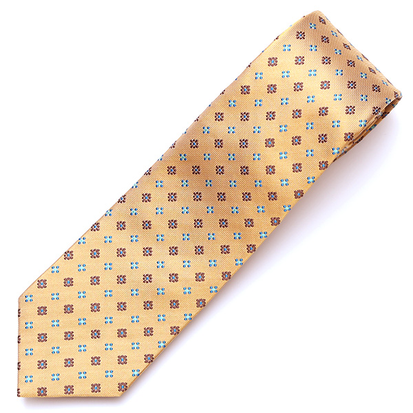  フランコスパダ ネクタイ 小花柄 花柄 小紋柄 日本製 ブランド イエロー 黄色 プレゼント ギフト 化粧箱付き 結婚式 披露宴 スーツ ビジネス フォーマル 高級 30代 40代 50代 60代 シンプル 使いやすい 合わせやすい 就職祝い Franco Spada