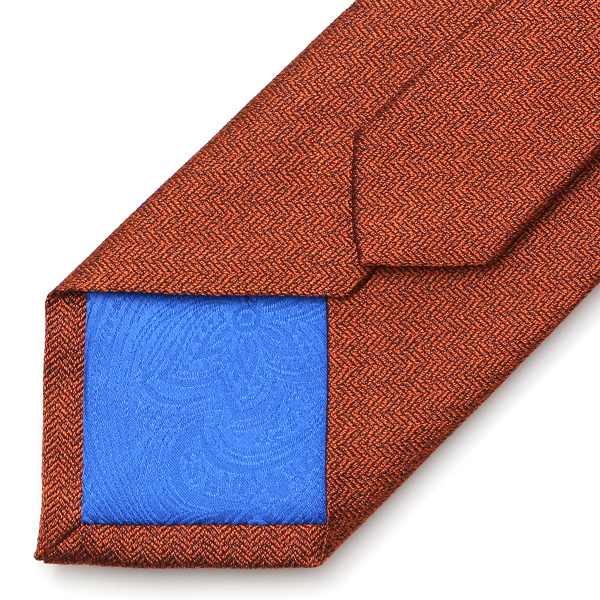  フランコスパダ ネクタイ 無地 京都産 シルク100％ 日本製 ブランド 手縫い 結婚式 化粧箱付き オレンジ 橙色 ビジネス 仕事 披露宴 スーツ フォーマル 30代 40代 50代 60代 シンプル おしゃれ 高級 かっこいい 西陣織 京丹後 Franco Spada