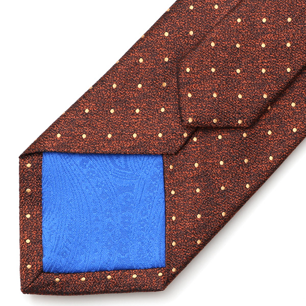  フランコスパダ ネクタイ ドット柄 ピンドット 京都産 シルク100％ 日本製 ブランド 手縫い 結婚式 化粧箱付き ブラウン 茶 茶色 ビジネス 仕事 披露宴 スーツ フォーマル 30代 40代 50代 60代 シンプル おしゃれ 高級 西陣織 京丹後 Franco Spada