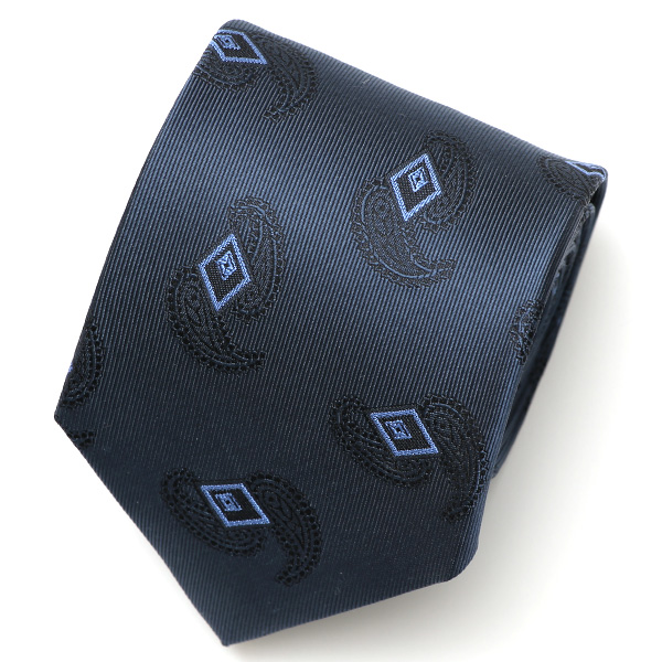 フランコ スパダ(Franco Spada) ペイズリー 小紋柄 手縫い ネクタイ [fra0082] ブルー