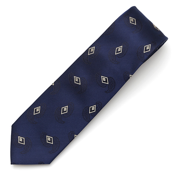  フランコスパダ ネクタイ ペイズリー 小紋柄 京都産 シルク100％ 日本製 ブランド 手縫い 結婚式 化粧箱付き ブルー ネイビー 青色 ビジネス 仕事 披露宴 スーツ フォーマル 30代 40代 50代 60代 シンプル おしゃれ 高級 西陣織 京丹後 Franco Spada