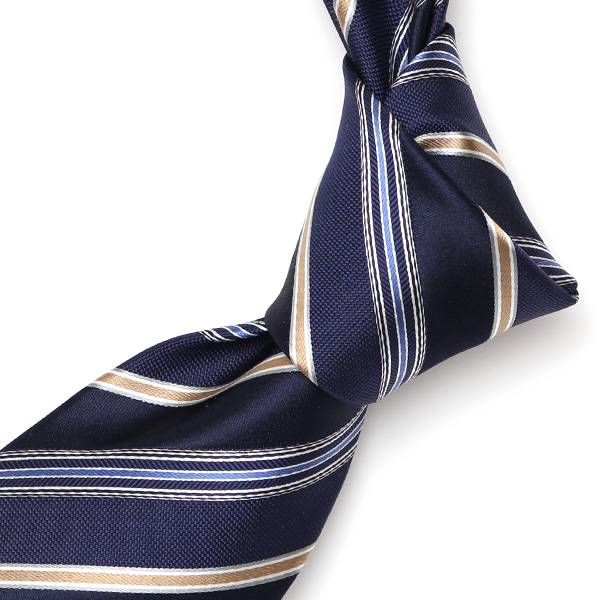  フランコスパダ ネクタイ ストライプ レジメンタル ブルー ネイビー 青色 日本製 ブランド 京都産 シルク100％ 高級 結婚式 披露宴 ビジネス プレゼント ギフト 30代 40代 50代 60代 おしゃれ 仕事 Franco Spada