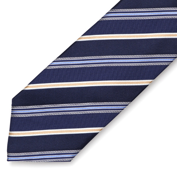  フランコスパダ ネクタイ ストライプ レジメンタル ブルー ネイビー 青色 日本製 ブランド 京都産 シルク100％ 高級 結婚式 披露宴 ビジネス プレゼント ギフト 30代 40代 50代 60代 おしゃれ 仕事 Franco Spada