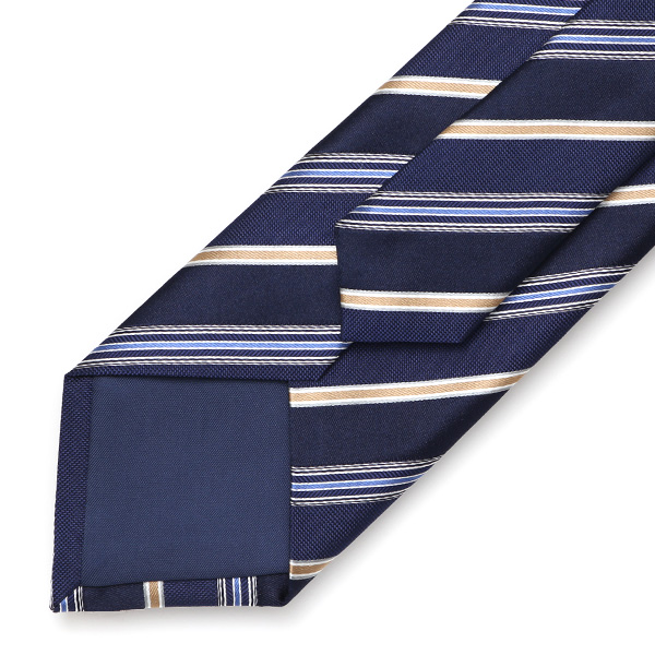  フランコスパダ ネクタイ ストライプ レジメンタル ブルー ネイビー 青色 日本製 ブランド 京都産 シルク100％ 高級 結婚式 披露宴 ビジネス プレゼント ギフト 30代 40代 50代 60代 おしゃれ 仕事 Franco Spada