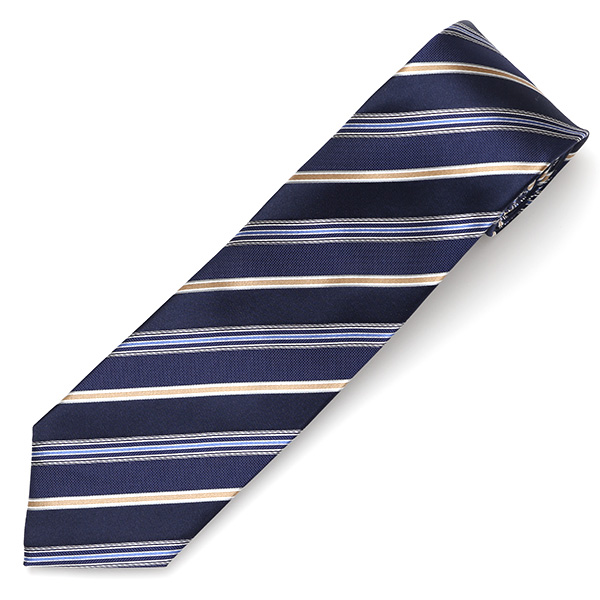 フランコスパダ ネクタイ ストライプ レジメンタル ブルー ネイビー 青色 日本製 ブランド 京都産 シルク100％ 高級 結婚式 披露宴 ビジネス プレゼント ギフト 30代 40代 50代 60代 おしゃれ 仕事 Franco Spada