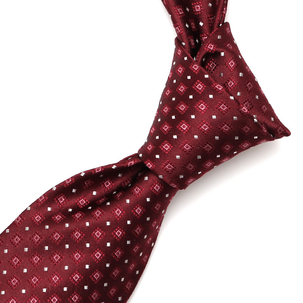  フランコスパダ ネクタイ ドット 小紋柄 レッド ワイン 赤色 日本製 ブランド 京都産 シルク100％ 高級 結婚式 披露宴 ビジネス プレゼント ギフト 30代 40代 50代 60代 おしゃれ 仕事 Franco Spada