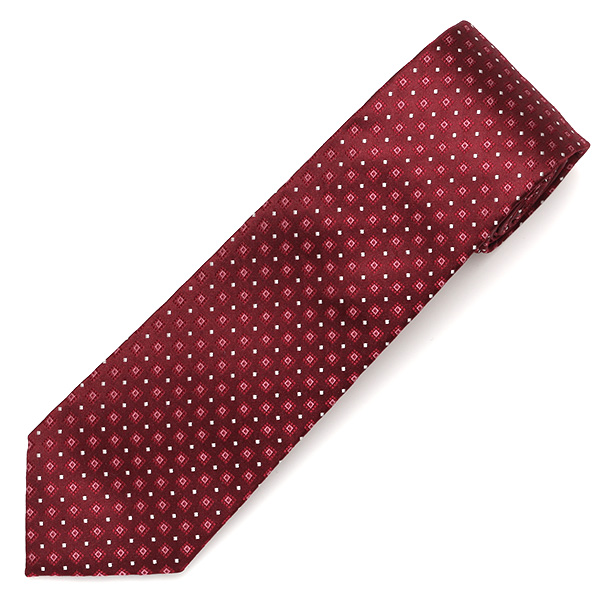  フランコスパダ ネクタイ ドット 小紋柄 レッド ワイン 赤色 日本製 ブランド 京都産 シルク100％ 高級 結婚式 披露宴 ビジネス プレゼント ギフト 30代 40代 50代 60代 おしゃれ 仕事 Franco Spada