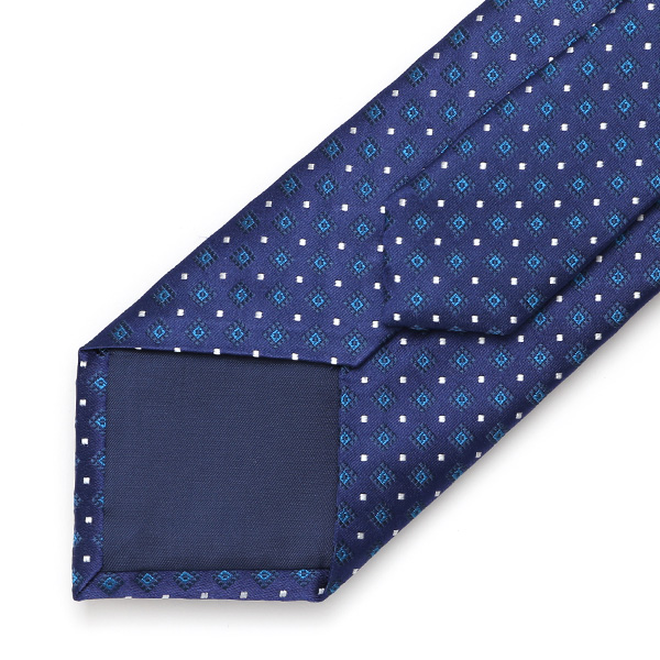  フランコスパダ ネクタイ ドット 小紋柄 ブルー ネイビー 青色 日本製 ブランド 京都産 シルク100％ 高級 結婚式 披露宴 ビジネス プレゼント ギフト 30代 40代 50代 60代 おしゃれ 仕事 Franco Spada