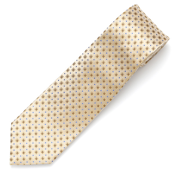  フランコスパダ ネクタイ ドット 小紋柄 イエロー 黄色 日本製 ブランド 京都産 シルク100％ 高級 結婚式 披露宴 ビジネス プレゼント ギフト 30代 40代 50代 60代 おしゃれ 仕事 Franco Spada