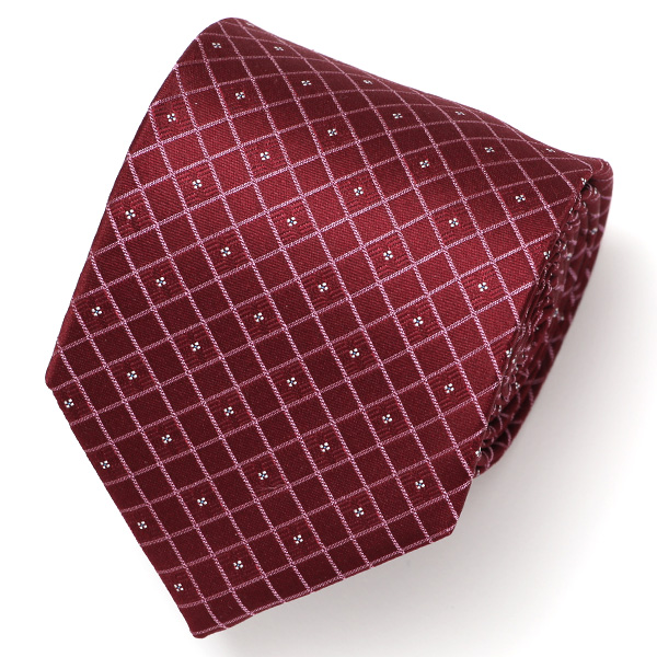 Franco Spada(フランコ スパダ) 格子柄 ネクタイ レッド