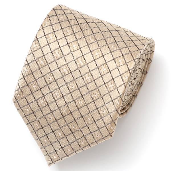 Franco Spada(フランコ スパダ) 格子柄 ネクタイ イエロー