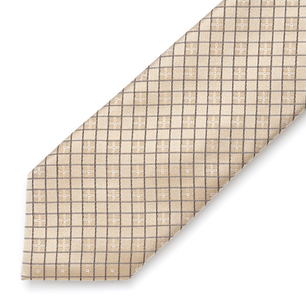  フランコスパダ ネクタイ ドット 格子柄 イエロー 黄色 日本製 ブランド 京都産 シルク100％ 高級 結婚式 披露宴 ビジネス プレゼント ギフト 30代 40代 50代 60代 おしゃれ 仕事 Franco Spada