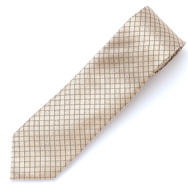  フランコスパダ ネクタイ ドット 格子柄 イエロー 黄色 日本製 ブランド 京都産 シルク100％ 高級 結婚式 披露宴 ビジネス プレゼント ギフト 30代 40代 50代 60代 おしゃれ 仕事 Franco Spada