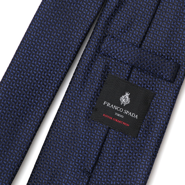  ネクタイ 無地 ブルー ネイビー 青色 日本製 ブランド シルク 100％ 仕事 ビジネス 結婚式 披露宴 フランコスパダ Franco Spada