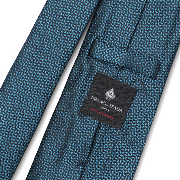  ネクタイ 無地 ターコイズ ブルー ネイビー 青色 日本製 ブランド シルク 100％ 仕事 ビジネス 結婚式 披露宴 フランコスパダ Franco Spada