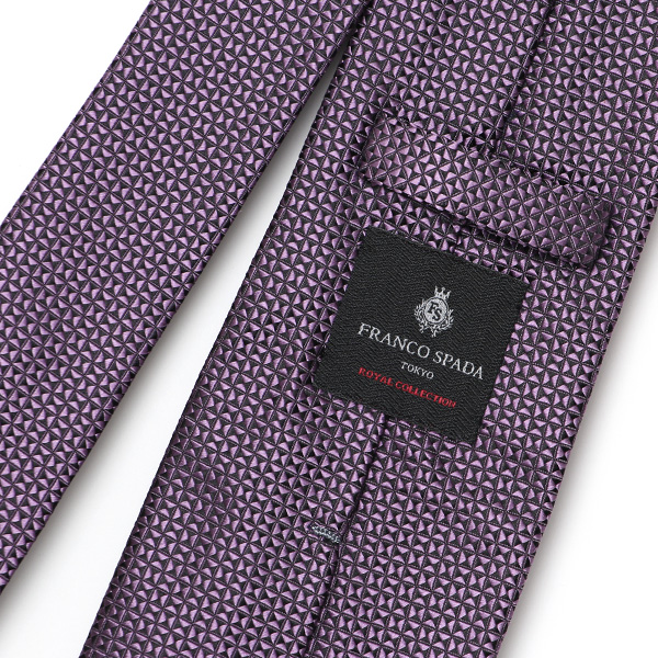 ネクタイ 無地 ピンク 桃色 日本製 ブランド シルク 100% 仕事 ビジネス 結婚式 披露宴 フランコスパダ Franco Spada