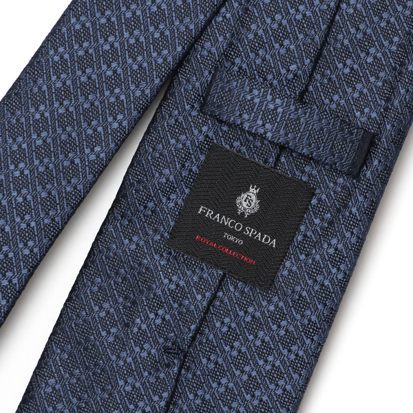  ネクタイ 無地 千鳥 グレー グレイ 灰色 日本製 ブランド シルク 100％ 仕事 ビジネス 結婚式 披露宴 フランコスパダ Franco Spada