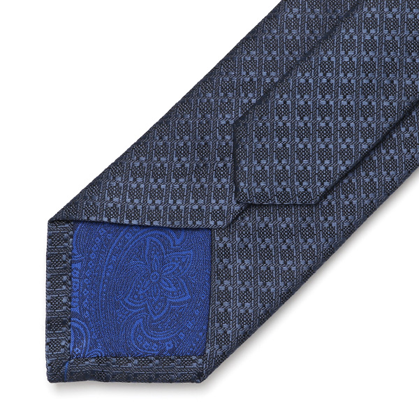  ネクタイ 無地 千鳥 グレー グレイ 灰色 日本製 ブランド シルク 100％ 仕事 ビジネス 結婚式 披露宴 フランコスパダ Franco Spada