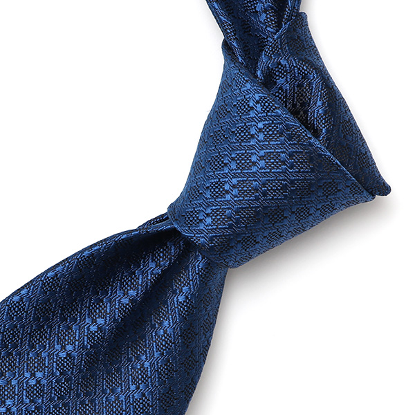  ネクタイ 無地 千鳥 ブルー ネイビー 青色 日本製 ブランド シルク 100％ 仕事 ビジネス 結婚式 披露宴 フランコスパダ Franco Spada