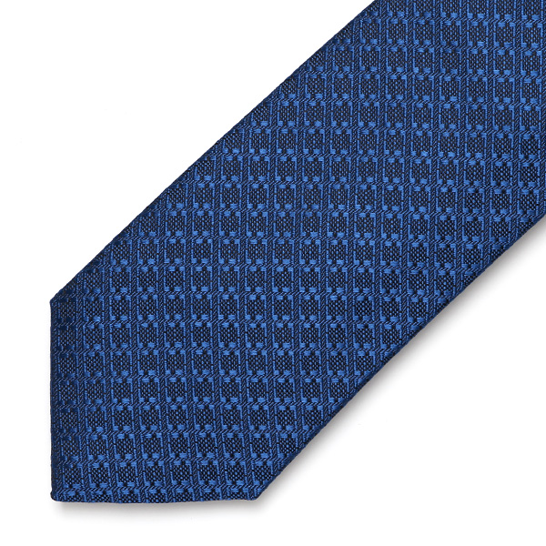  ネクタイ 無地 千鳥 ブルー ネイビー 青色 日本製 ブランド シルク 100％ 仕事 ビジネス 結婚式 披露宴 フランコスパダ Franco Spada