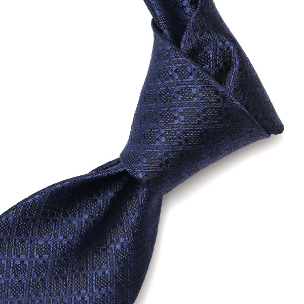  ネクタイ 無地 千鳥 ブルー ネイビー 青色 日本製 ブランド シルク 100％ 仕事 ビジネス 結婚式 披露宴 フランコスパダ Franco Spada
