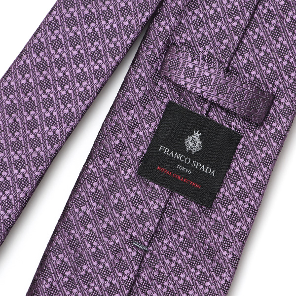  ネクタイ 無地 千鳥 ピンク 桃色 日本製 ブランド シルク 100％ 仕事 ビジネス 結婚式 披露宴 フランコスパダ Franco Spada