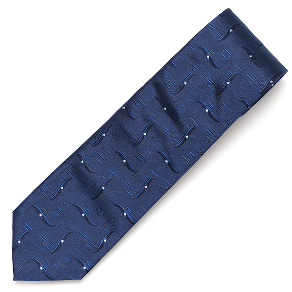  ネクタイ 総柄 ヴィンテージ ジオメトリック ブルー ネイビー 青色 日本製 ブランド シルク 100％ 仕事 ビジネス 結婚式 披露宴 フランコスパダ Franco Spada