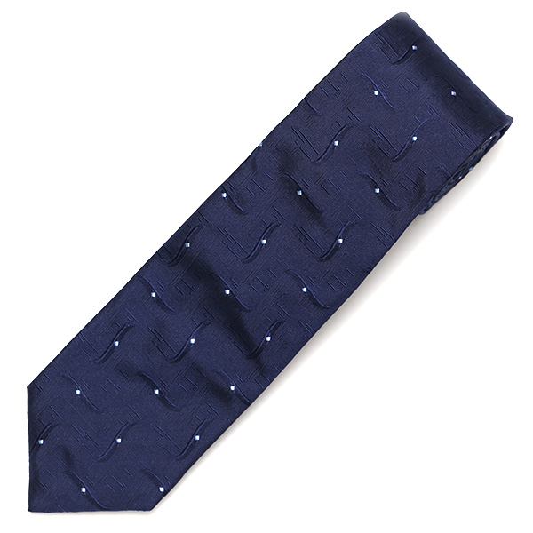  ネクタイ 総柄 ヴィンテージ ジオメトリック ブルー ネイビー 青色 日本製 ブランド シルク 100％ 仕事 ビジネス 結婚式 披露宴 フランコスパダ Franco Spada