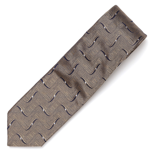  ネクタイ 総柄 ヴィンテージ ジオメトリック ベージュ 肌色 日本製 ブランド シルク 100％ 仕事 ビジネス 結婚式 披露宴 フランコスパダ Franco Spada