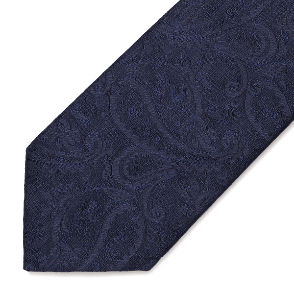  ネクタイ ペイズリー柄 ブルー ネイビー 青色 日本製 ブランド シルク 100％ 無地 仕事 ビジネス 結婚式 披露宴 フランコスパダ Franco Spada