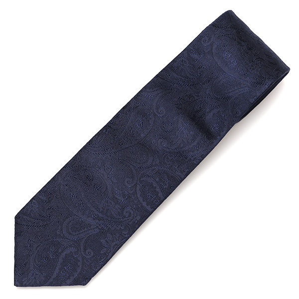  ネクタイ ペイズリー柄 ブルー ネイビー 青色 日本製 ブランド シルク 100％ 無地 仕事 ビジネス 結婚式 披露宴 フランコスパダ Franco Spada