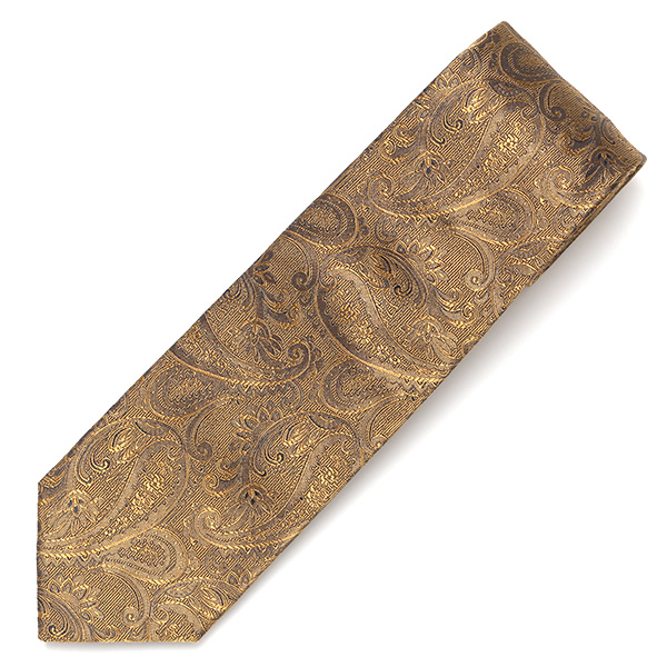  ネクタイ ペイズリー柄 イエロー 黄色 日本製 ブランド シルク 100％ 無地 仕事 ビジネス 結婚式 披露宴 フランコスパダ Franco Spada