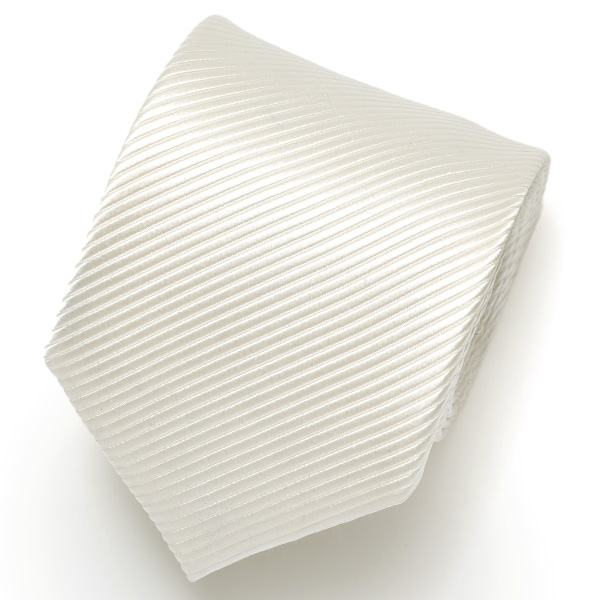 Franco Spada(フランコ スパダ) 無地 冠婚葬祭 手縫い 共裏地 ネクタイ [fra0093] オフホワイト