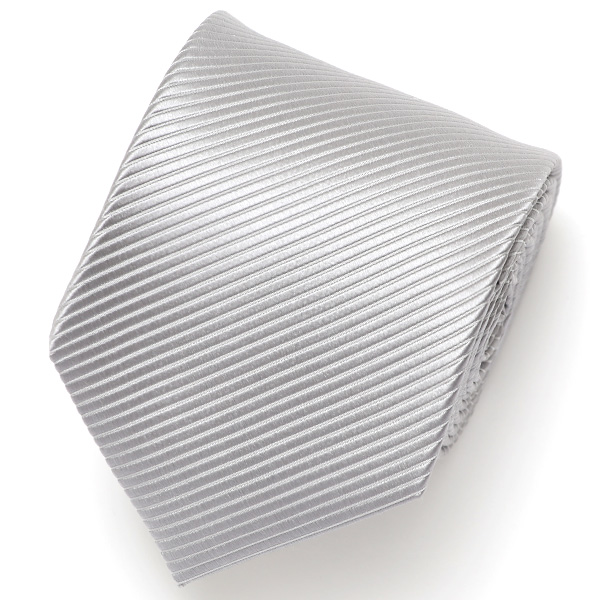 Franco Spada(フランコ スパダ) 無地 冠婚葬祭 手縫い 共裏地 ネクタイ [fra0093] シルバー