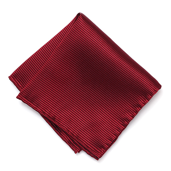 Franco Spada(フランコ スパダ) ポケットチーフ ハンドロール 手縫い ネクタイ [fra0094] ワインレッド