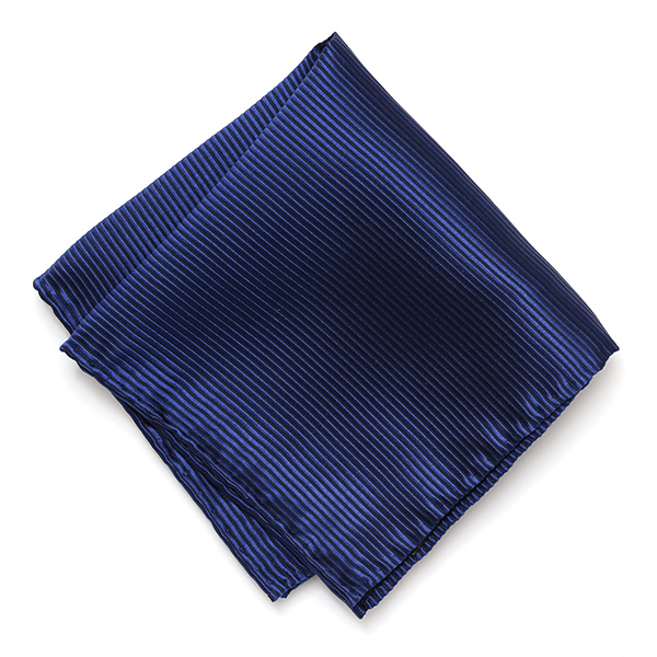 Franco Spada(フランコ スパダ) ポケットチーフ ハンドロール 手縫い ネクタイ [fra0094] ロイヤルダークブルー