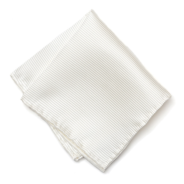 Franco Spada(フランコ スパダ) ポケットチーフ ハンドロール 手縫い ネクタイ [fra0094] オフホワイト