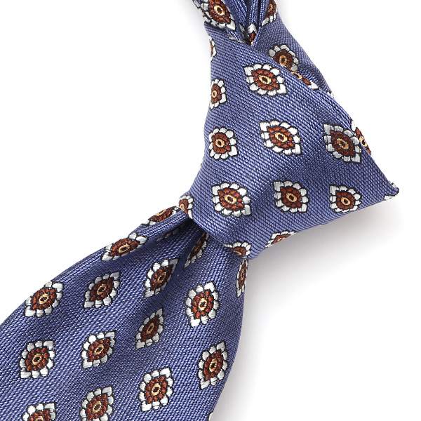  ネクタイ 日本製 手縫い 共裏地 シルク100％ 小紋柄 小花柄 ブルー ネイビー 青色 ビジネス 仕事 フォーマル 結婚式 披露宴 パーティー 男性 メンズ 高級 プレゼント ギフト 化粧箱付き 30代 40代 50代 60代 フランコ スパダ Franco Spada