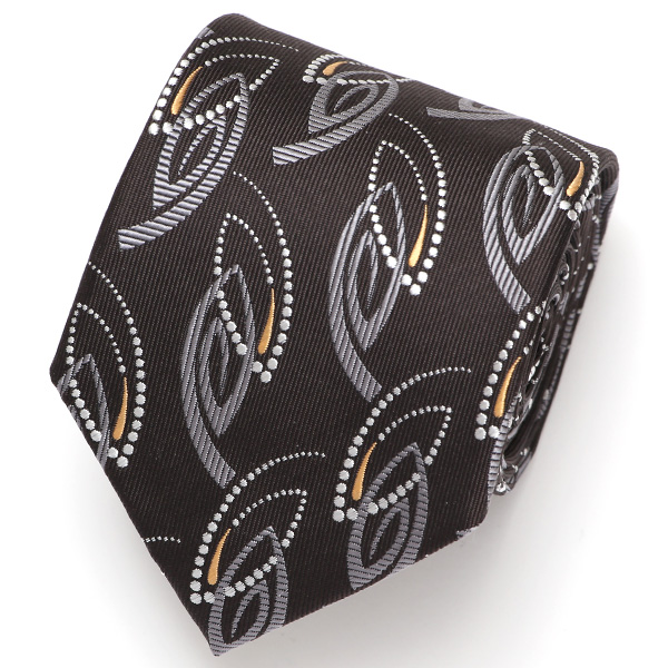 Franco Spada(フランコ スパダ) ジオメトリック柄 手縫い 共裏地 ネクタイ [fra0096] ブラウン