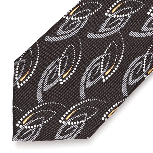  ネクタイ 日本製 手縫い 共裏地 シルク100％ ジオメトリック ペイズリー柄 ブラウン 茶 茶色 ビジネス 仕事 結婚式 披露宴 パーティー 男性 メンズ 高級 プレゼント ギフト 化粧箱付き 30代 40代 50代 60代 フランコ スパダ Franco Spada