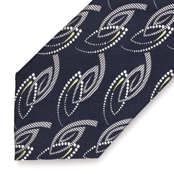 ネクタイ 日本製 手縫い 共裏地 シルク100% ジオメトリック ペイズリー柄 ブルー ネイビー 青色 ビジネス 仕事 結婚式 披露宴 パーティー 男性 メンズ 高級 プレゼント ギフト 化粧箱付き 30代 40代 50代 60代 フランコ スパダ Franco Spada