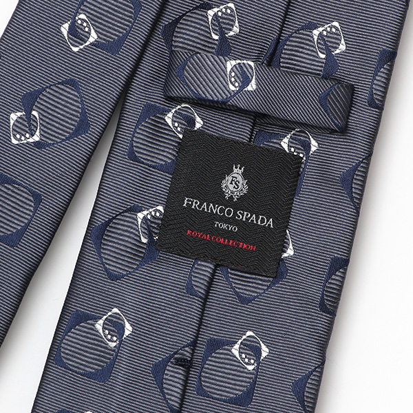  ネクタイ 日本製 手縫い 共裏地 シルク100％ 小紋柄 グレー グレイ 灰色 ビジネス 仕事 フォーマル 結婚式 披露宴 パーティー 男性 メンズ 高級 プレゼント ギフト 化粧箱付き 30代 40代 50代 60代 フランコ スパダ Franco Spada