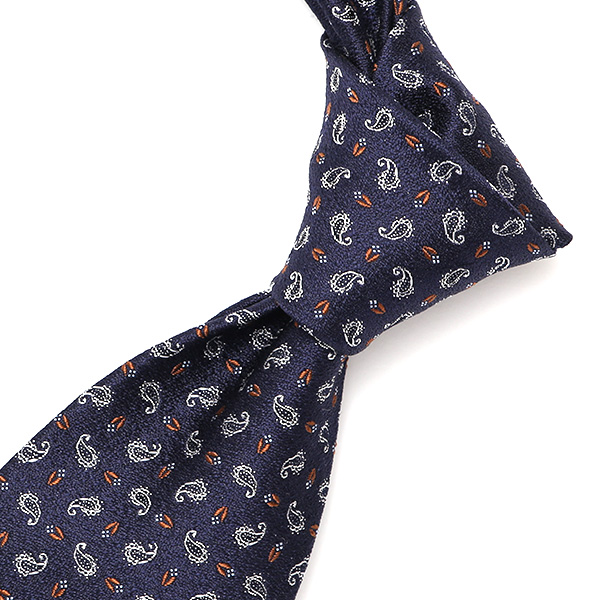  ネクタイ 日本製 手縫い 共裏地 シルク100％ 小紋柄 ペイズリー ブルー ネイビー 青色 ビジネス 仕事 フォーマル 結婚式 披露宴 パーティー 男性 メンズ 高級 プレゼント ギフト 化粧箱付き 30代 40代 50代 60代 フランコ スパダ Franco Spada