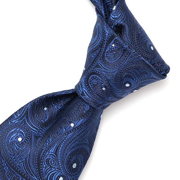  ネクタイ 日本製 手縫い 共裏地 シルク100％ 総柄 ペイズリー ブルー ネイビー 青色 ビジネス 仕事 フォーマル 結婚式 披露宴 パーティー 男性 メンズ 高級 プレゼント ギフト 化粧箱付き 30代 40代 50代 60代 フランコ スパダ Franco Spada