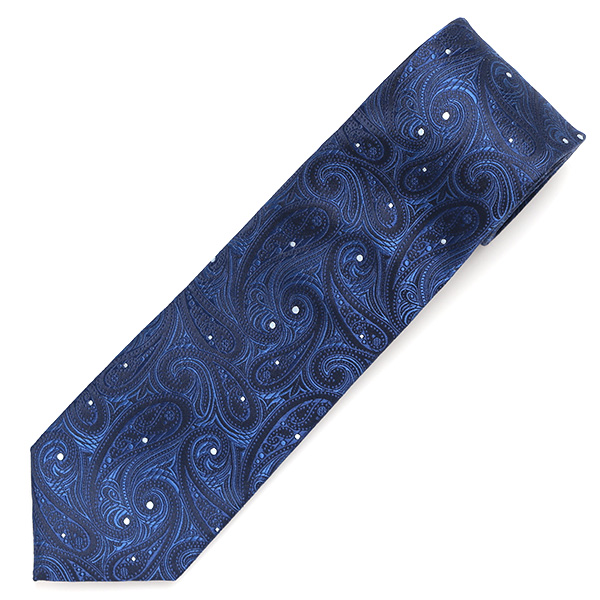  ネクタイ 日本製 手縫い 共裏地 シルク100％ 総柄 ペイズリー ブルー ネイビー 青色 ビジネス 仕事 フォーマル 結婚式 披露宴 パーティー 男性 メンズ 高級 プレゼント ギフト 化粧箱付き 30代 40代 50代 60代 フランコ スパダ Franco Spada