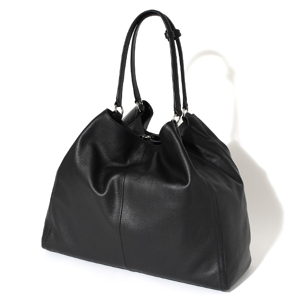  トートバッグ メンズ 本革 レディース 大きめ ビジネス トート 高級 ブランド シュリンク レザー ブラック 黒 黒色 ワンショルダー 鞄 大容量 多収納 ポーチ付き A4 カジュアル 通勤 通学 ガレリアント(GALLERIANT)