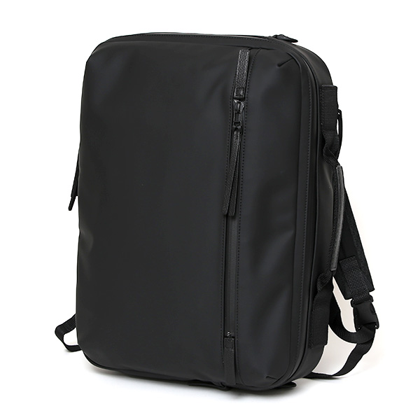  ビジネスリュック コンパクト メンズ 3way バックパック ショルダーベルト 付き 大容量 軽量 薄マチ 防水 ブラック 黒 黒色 バックパック ブリーフケース A4 通勤 通学 出張 鞄 ブランド ガレリアント(GALLERIANT)