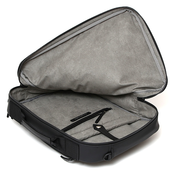  ビジネスリュック コンパクト メンズ 3way バックパック ショルダーベルト 付き 大容量 軽量 薄マチ 防水 ブラック 黒 黒色 バックパック ブリーフケース A4 通勤 通学 出張 鞄 ブランド ガレリアント(GALLERIANT)