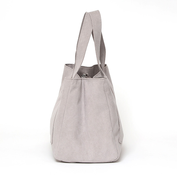  ミニトート メンズ レディース 小さめ 洗える バッグ 軽い スエード シンプル かばん おしゃれ ライトグレー グレー グレイ 灰色 お弁当 バッグ トートバッグ ブランド 自立 ペットボトル 収納 通勤 通学 鞄 ガレリアント(GALLERIANT)